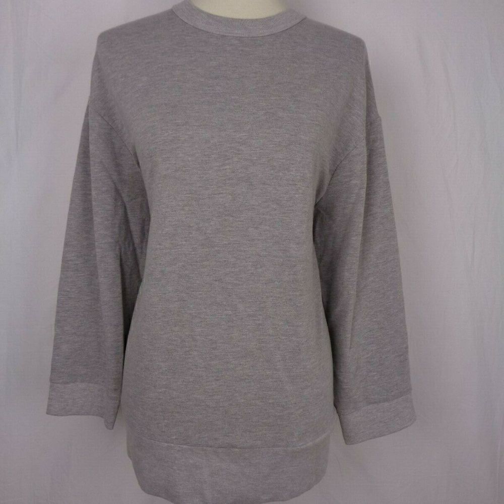 Errant Womens Sweater Size Medium Gray Open Back